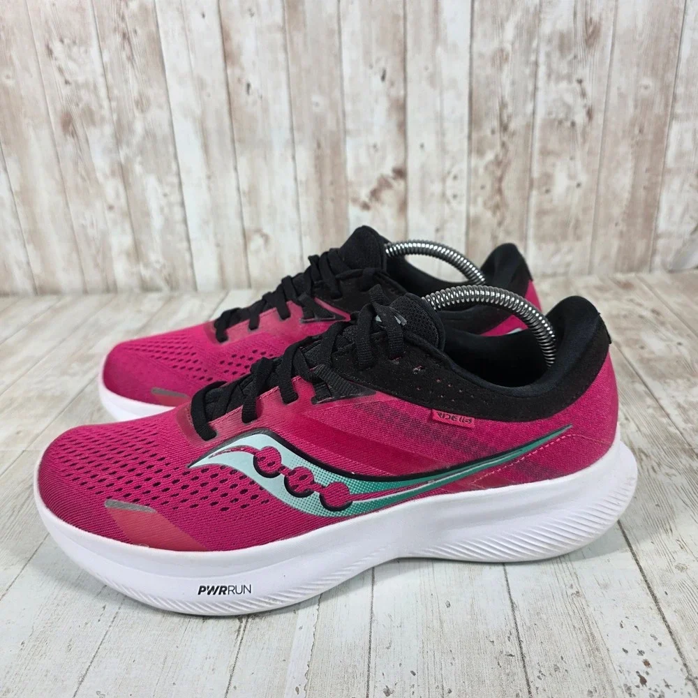 Saucony Ride 15 Womens Running Shoes Berry Black Teal S10830-16 Size 10